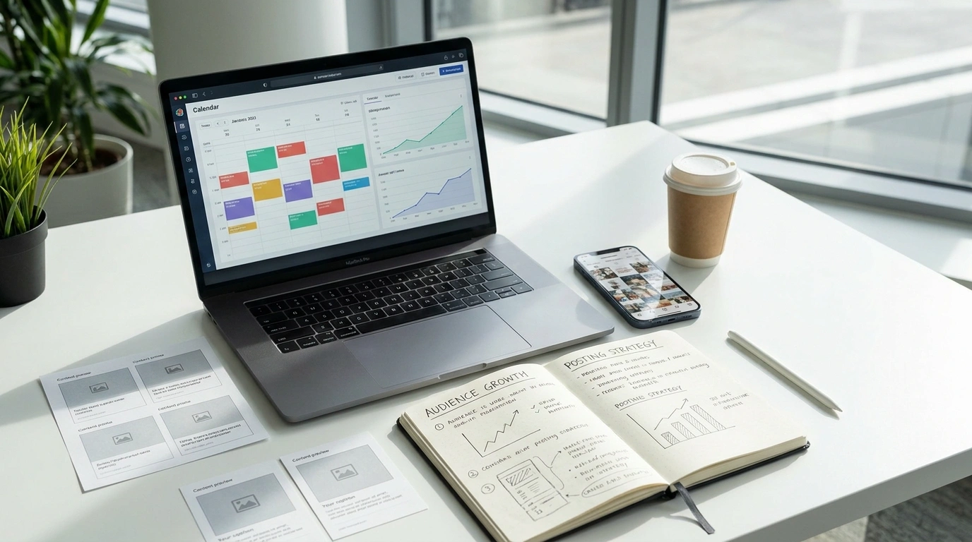 Digital growth blog planning workspace for SEO web development and content strategy