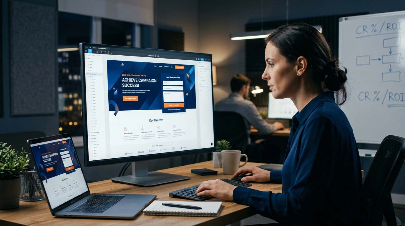 Landing page design service focused on leads and conversions