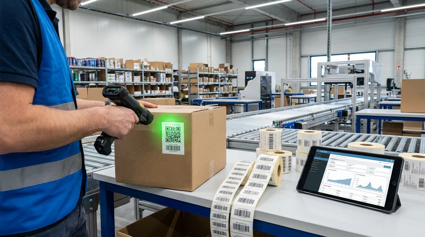 QR code and barcode system service for scanning tracking and verification workflows